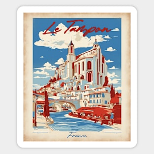 Le Tampon France Vintage Travel Poster Tourism Magnet